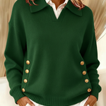 Susan women's polo-collar button jumper