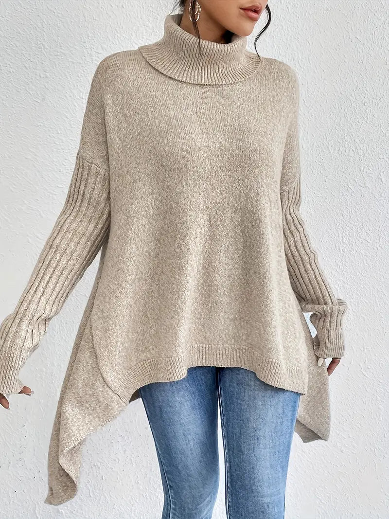 Harriet oversized high-neck jumper
