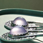 Boho Earrings with Purple Stones in Sterling Silver