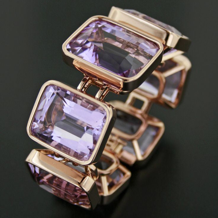 Vintage Purple Gold Bracelet