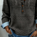 Bethany textured button-neck jumper