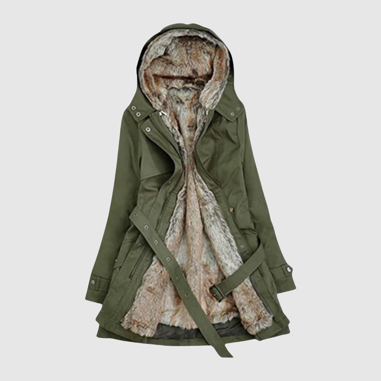 Extra Warm Faux Fur Parka for women, view 2