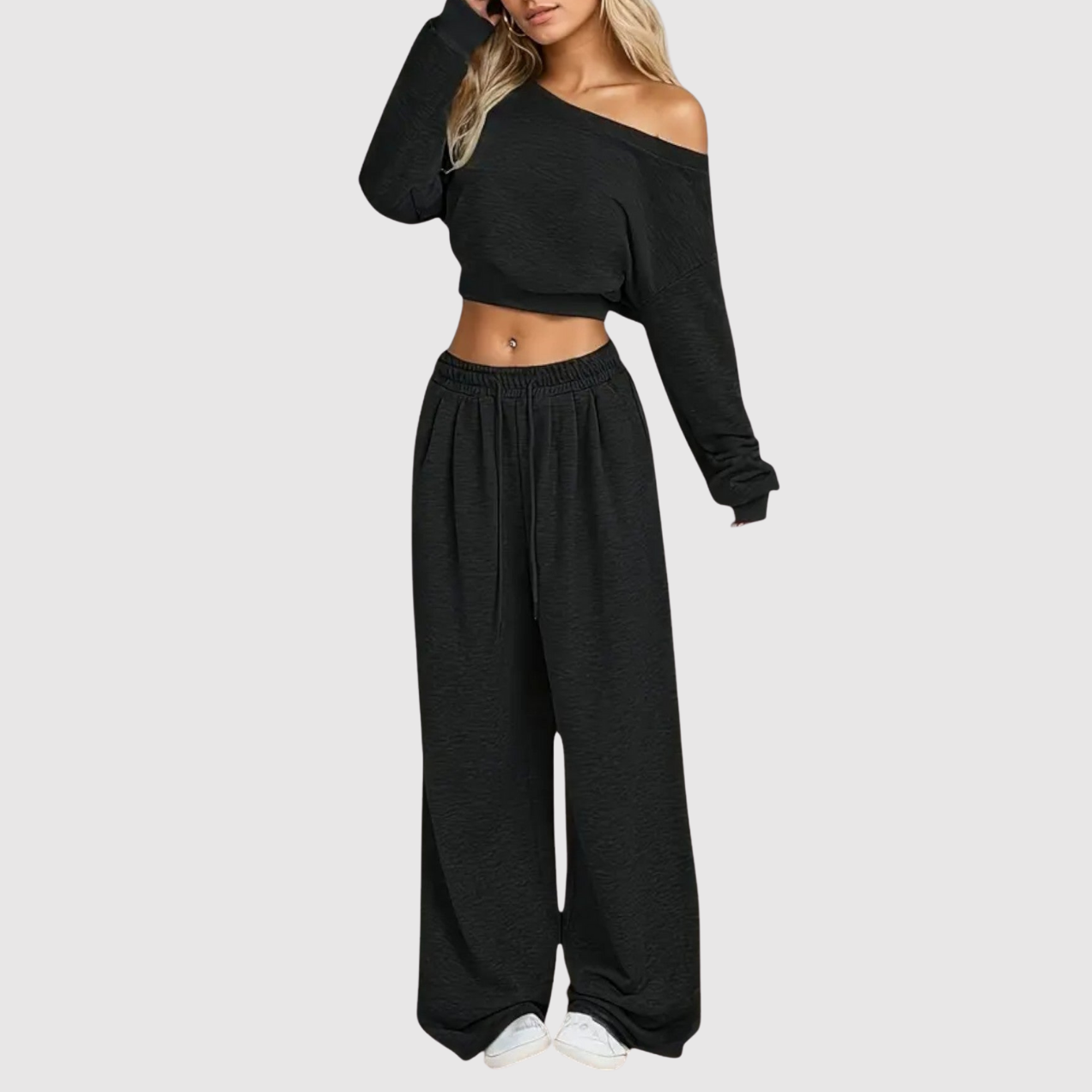 Jane women's off-shoulder top & wide-leg trouser set