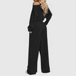 Jane women's off-shoulder top & wide-leg trouser set