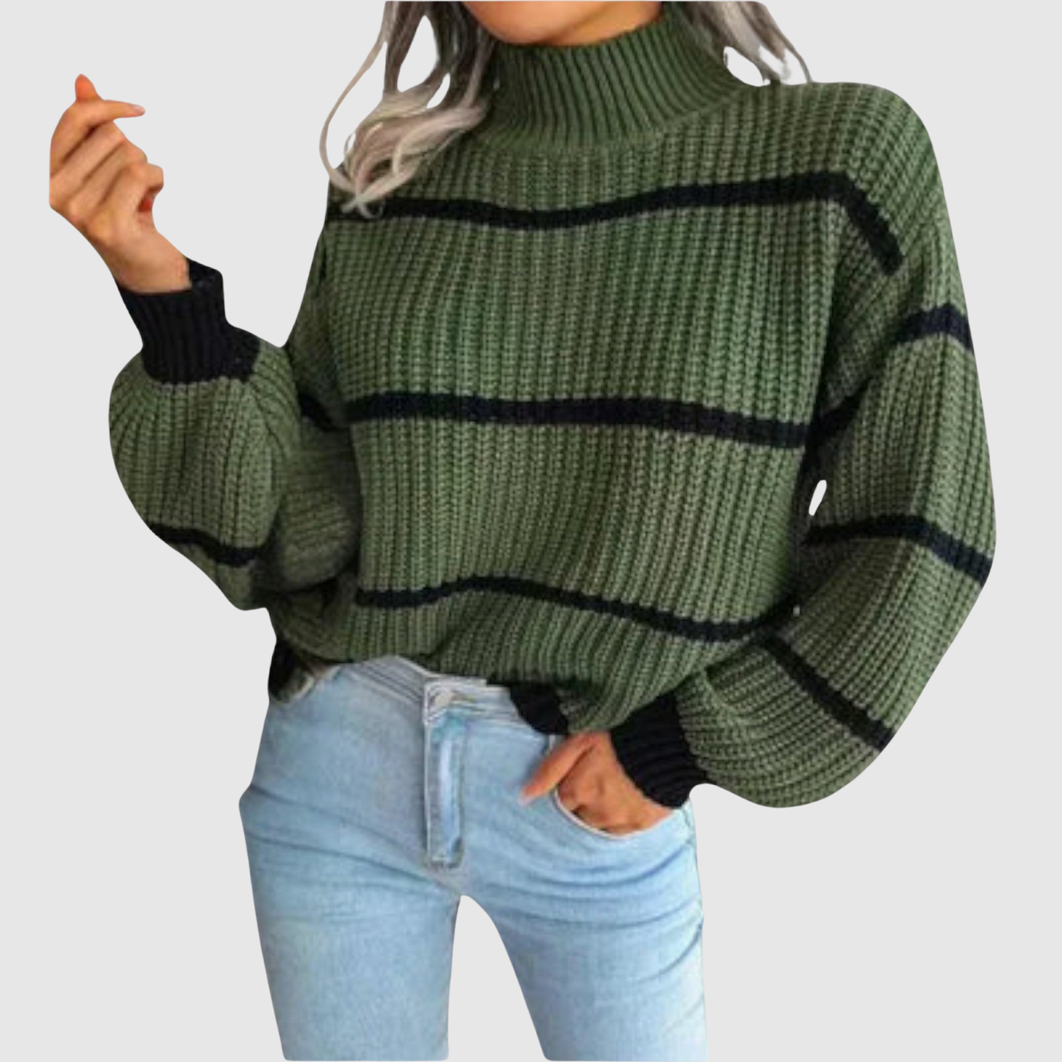 Wide Stripe Jumper for women, view 4