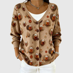 Elizabeth women's button-front knitted jacket