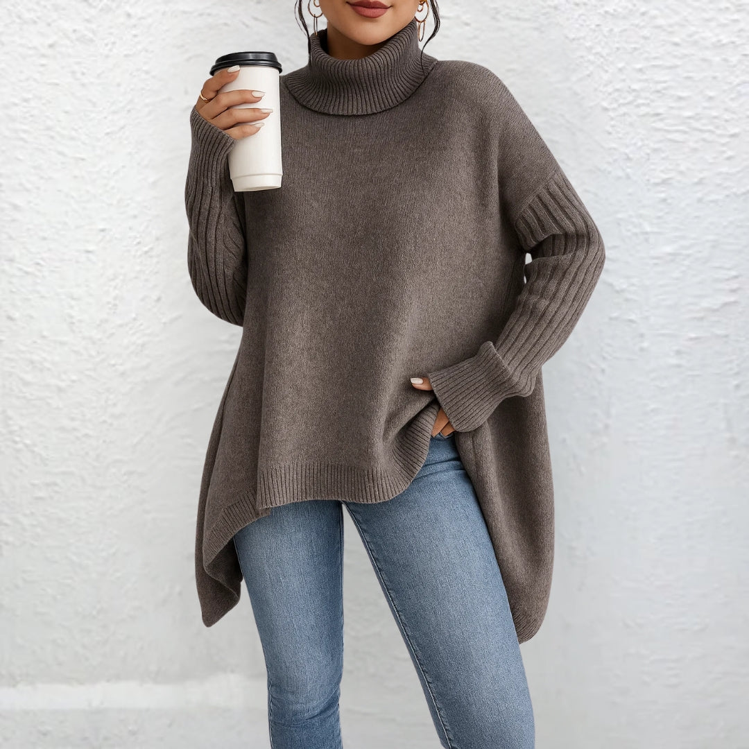 Relaxed Roll Neck Jumper for women, view 3