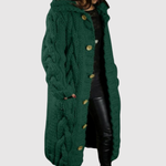 Jennifer women's long textured knitted coat