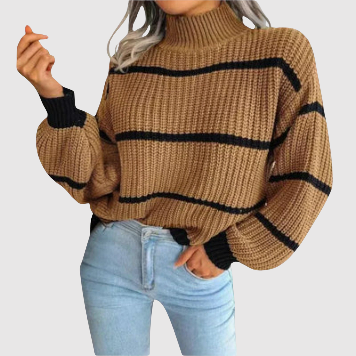 Wide Stripe Jumper for women, view 2
