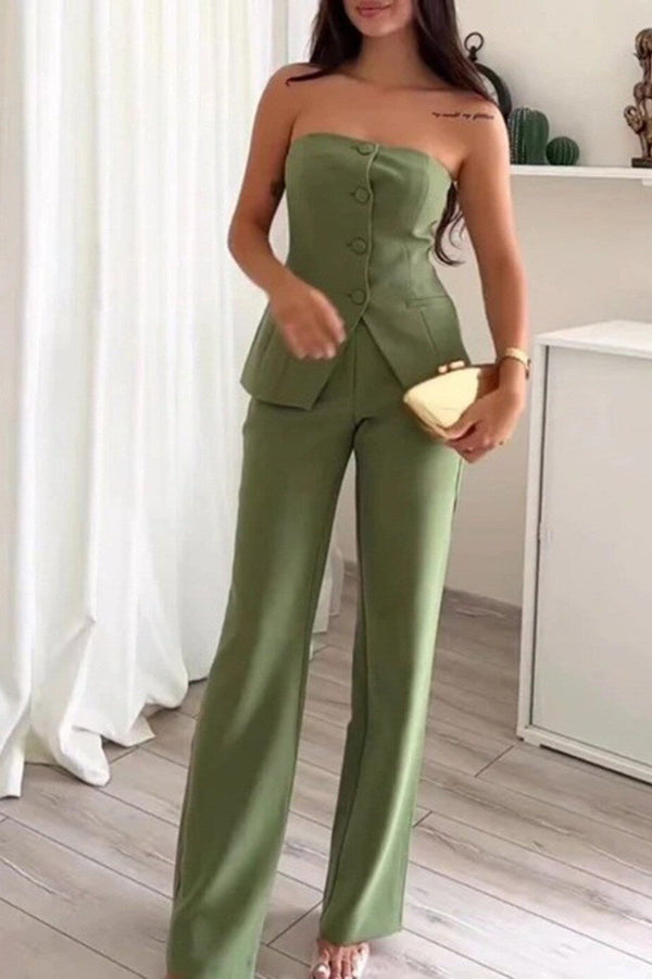 BRIA - Two-Piece Sleeveless Button Set