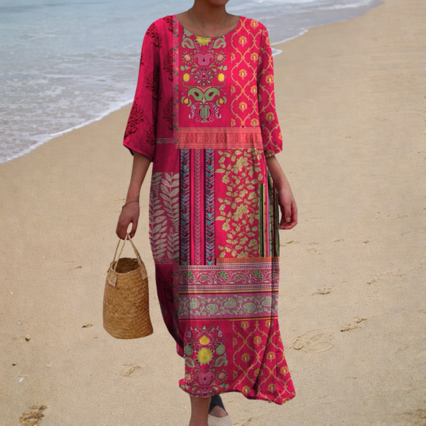 Chic and Comfortable Long Flowing Dress