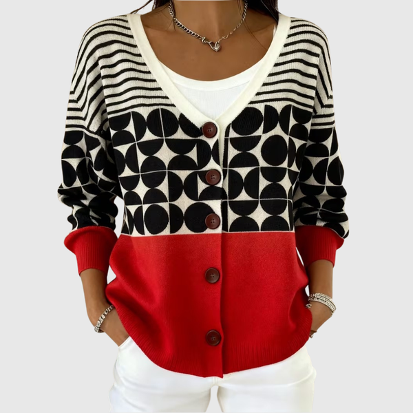 Nancy women's button-front knitted jacket