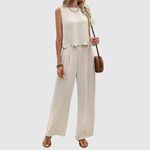 Sarah women's flowing trouser two-piece set