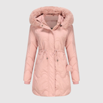 Quilted Parka with Faux Fur Collar for women, view 3