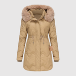 Quilted Parka with Faux Fur Collar for women, view 4