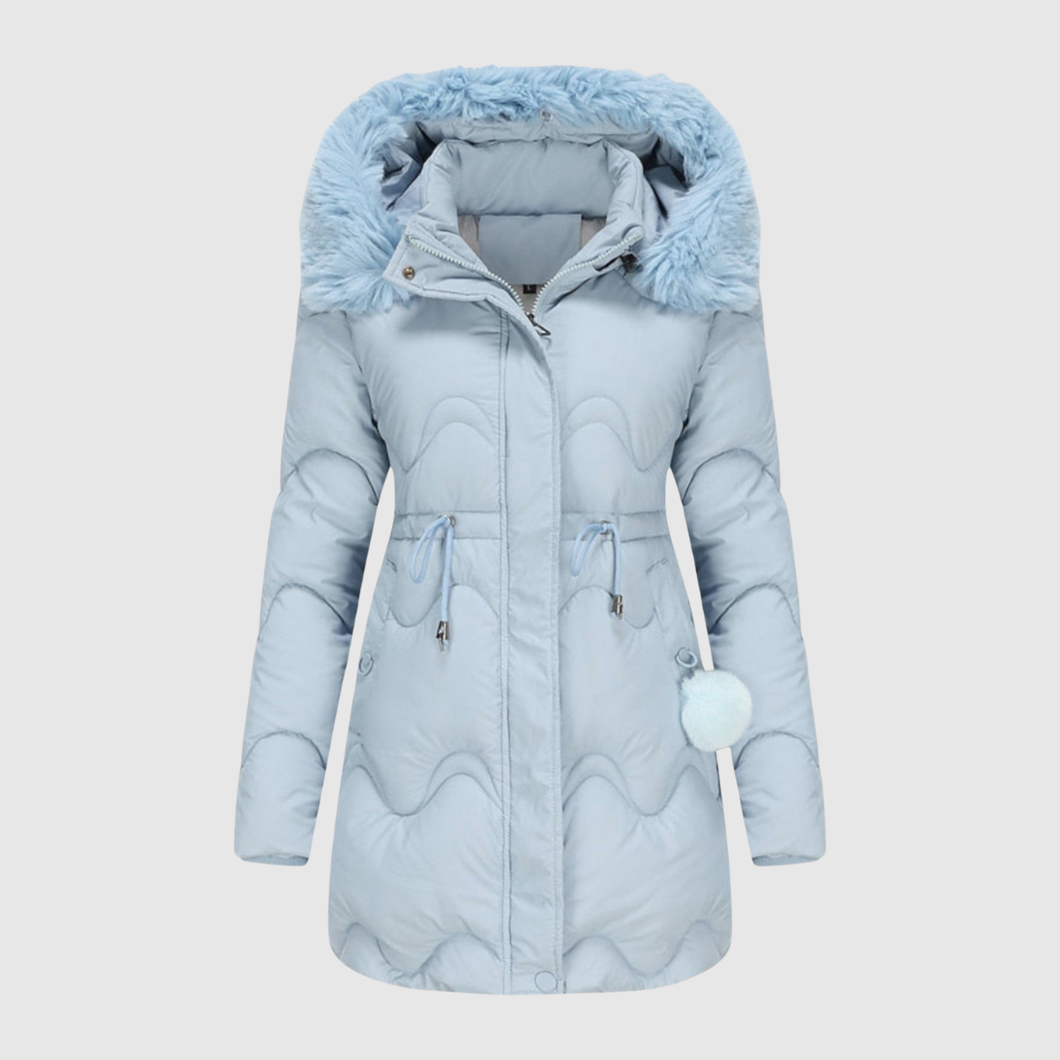 Quilted Parka with Faux Fur Collar for women, view 5