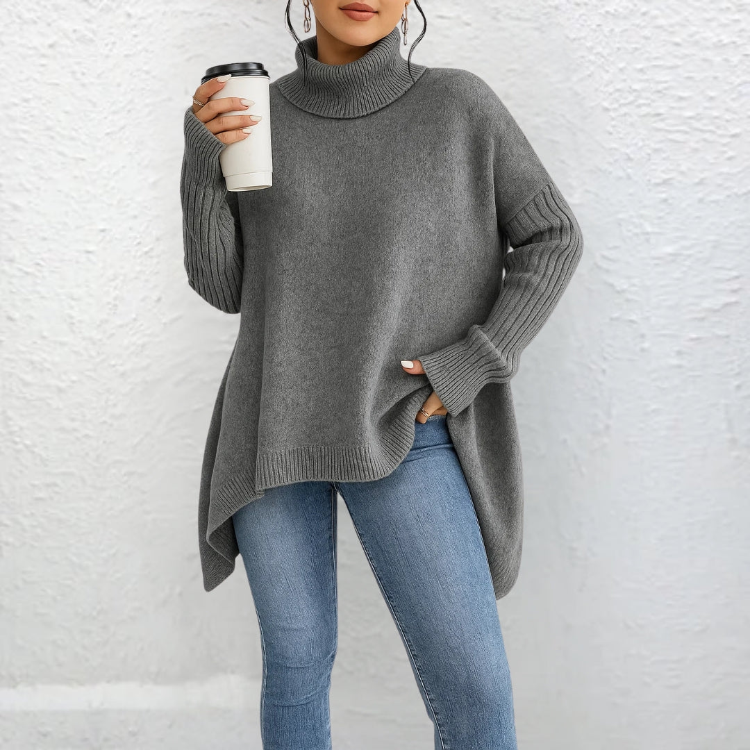 Relaxed Roll Neck Jumper for women, view 2