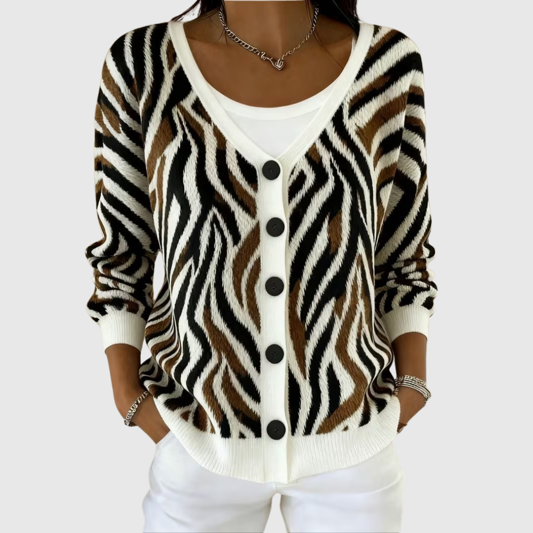 Louisa women's button-front knitted jacket