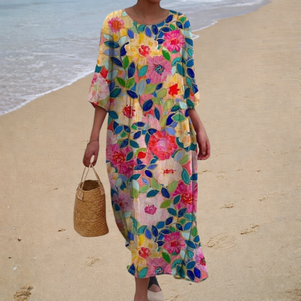 Chic and Comfortable Long Flowing Dress