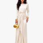 Verity draped satin maxi dress