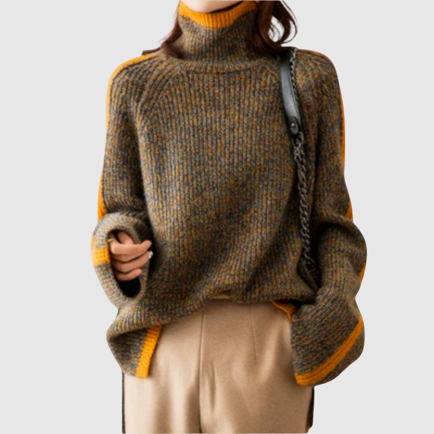 Elegant Contrast Jumper for women