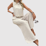 Sarah women's flowing trouser two-piece set