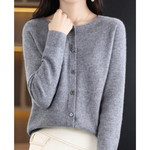 Merino Wool & Cashmere Blend Cardigan for women, view 7