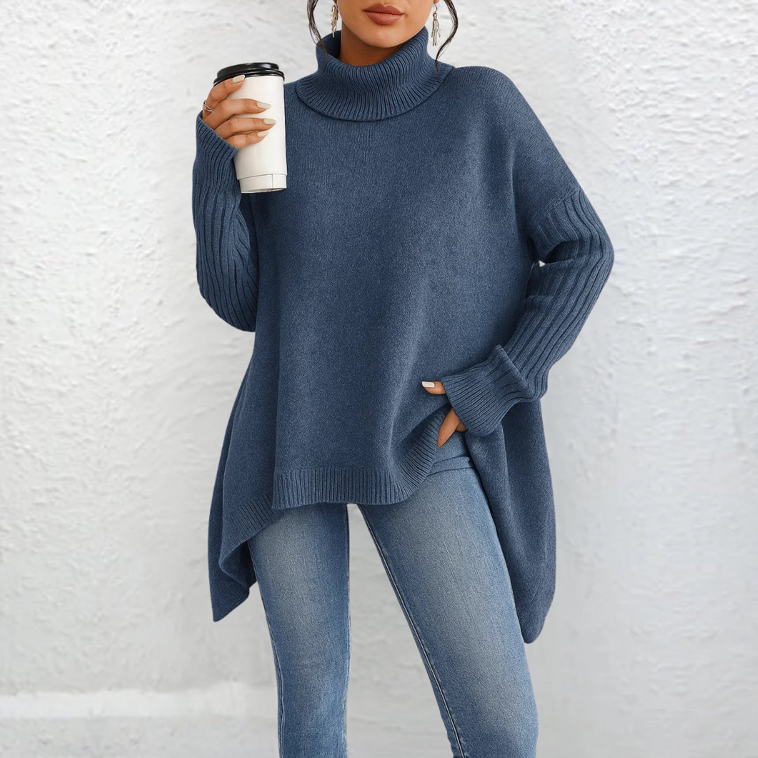 Relaxed Roll Neck Jumper for women
