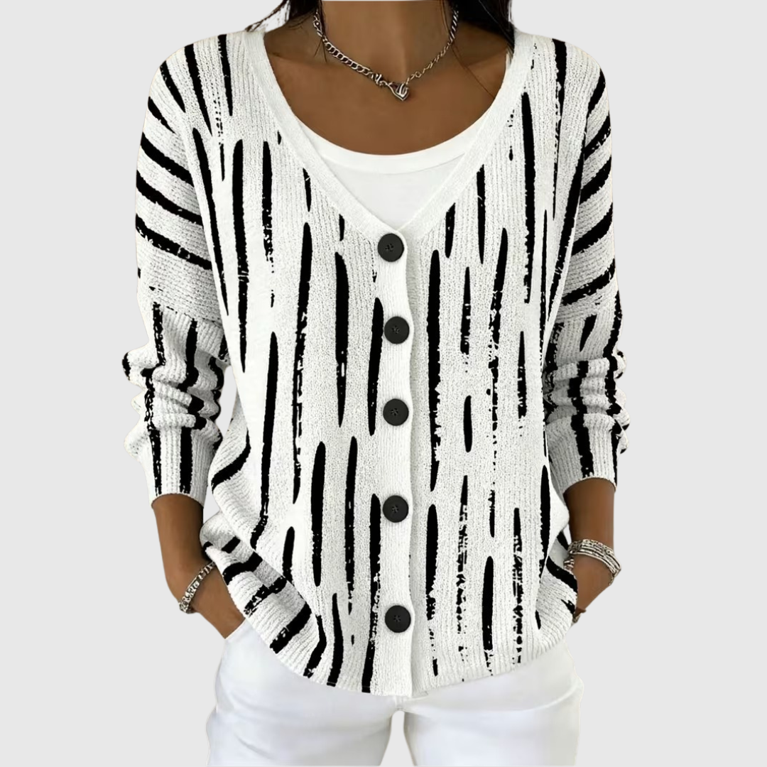 Frances women's button-front knitted jacket