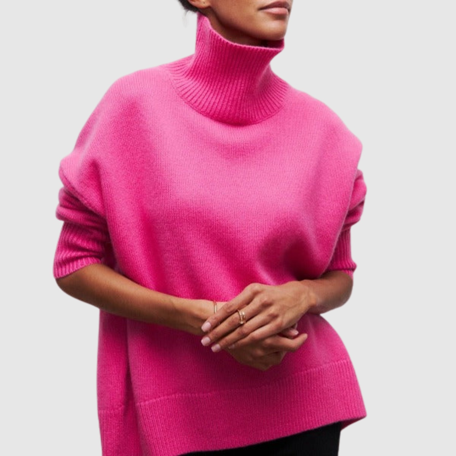 Oversized Roll Neck Jumper for women, view 8