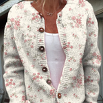 Vanessa pink rose knitted cardigan