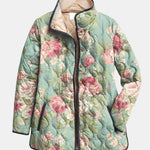 Martha women's sage floral quilted jacket