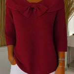 Felicity bow-detail crew-neck jumper