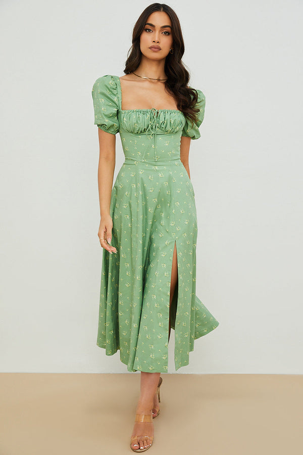 Aviana - Puff Sleeve Bloom Dress
