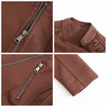 Slim Fit Moto Jacket for women, view 10