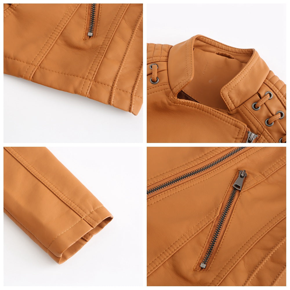 Slim Fit Moto Jacket for women, view 13