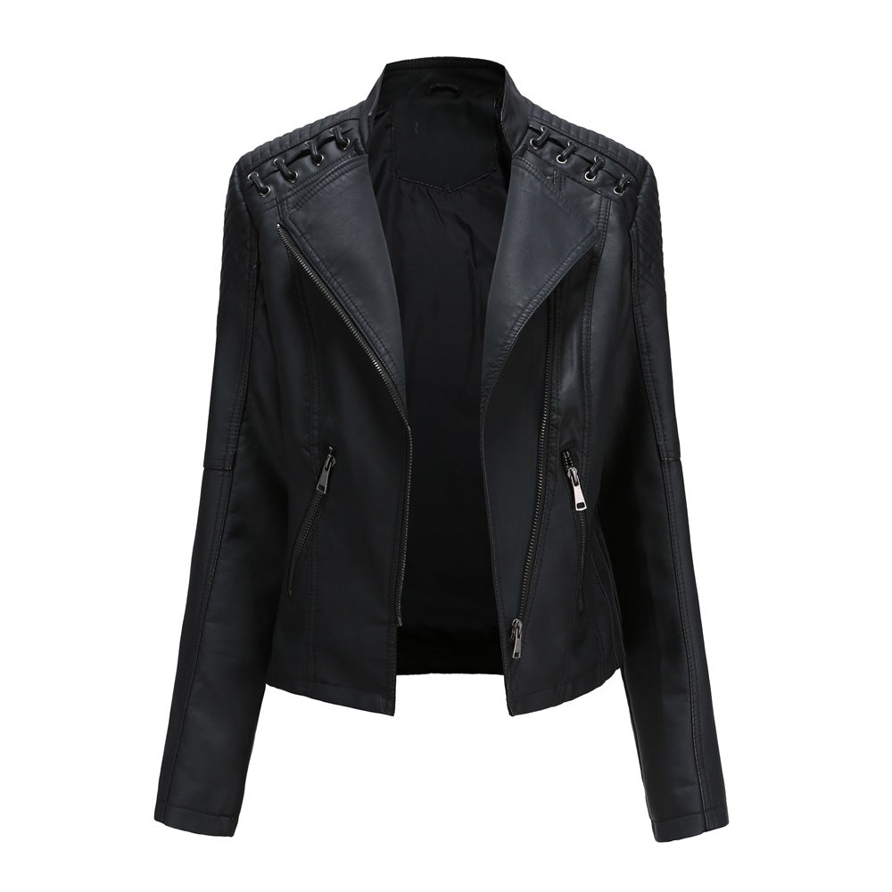 Slim Fit Moto Jacket for women, view 6