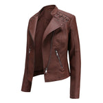 Slim Fit Moto Jacket for women, view 3