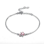 Pink Gold Paw Jewelry Set – 4 Pieces with Zirconia Heart (Ring, Necklace, Earrings, Bracelet)