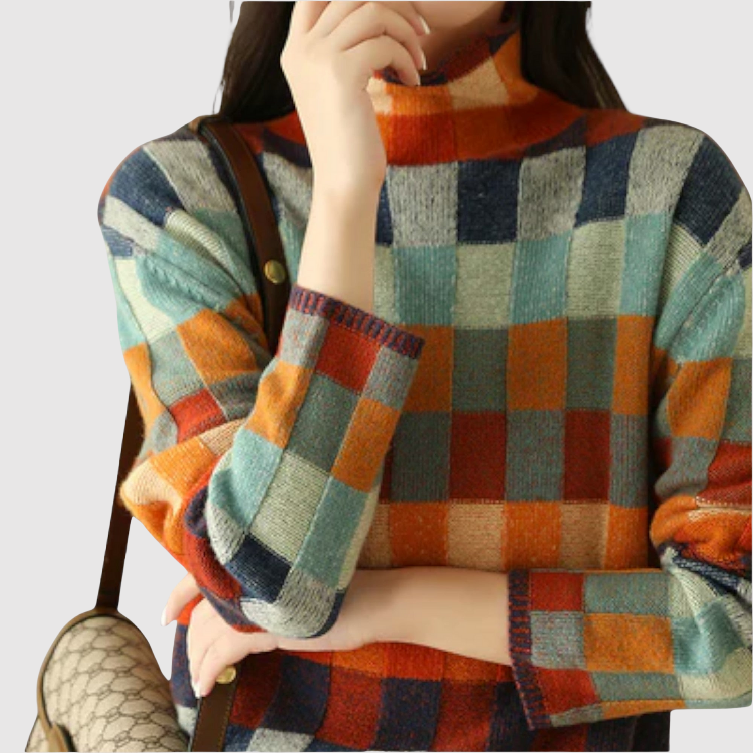 Colourful Check Jumper for women