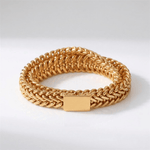 Gold Braided Mesh Band Ring