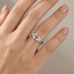 Silver Zirconia Wrap Ring — (Adjustable)