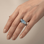 Blue Crystal Whisper Ring — (Adjustable)
