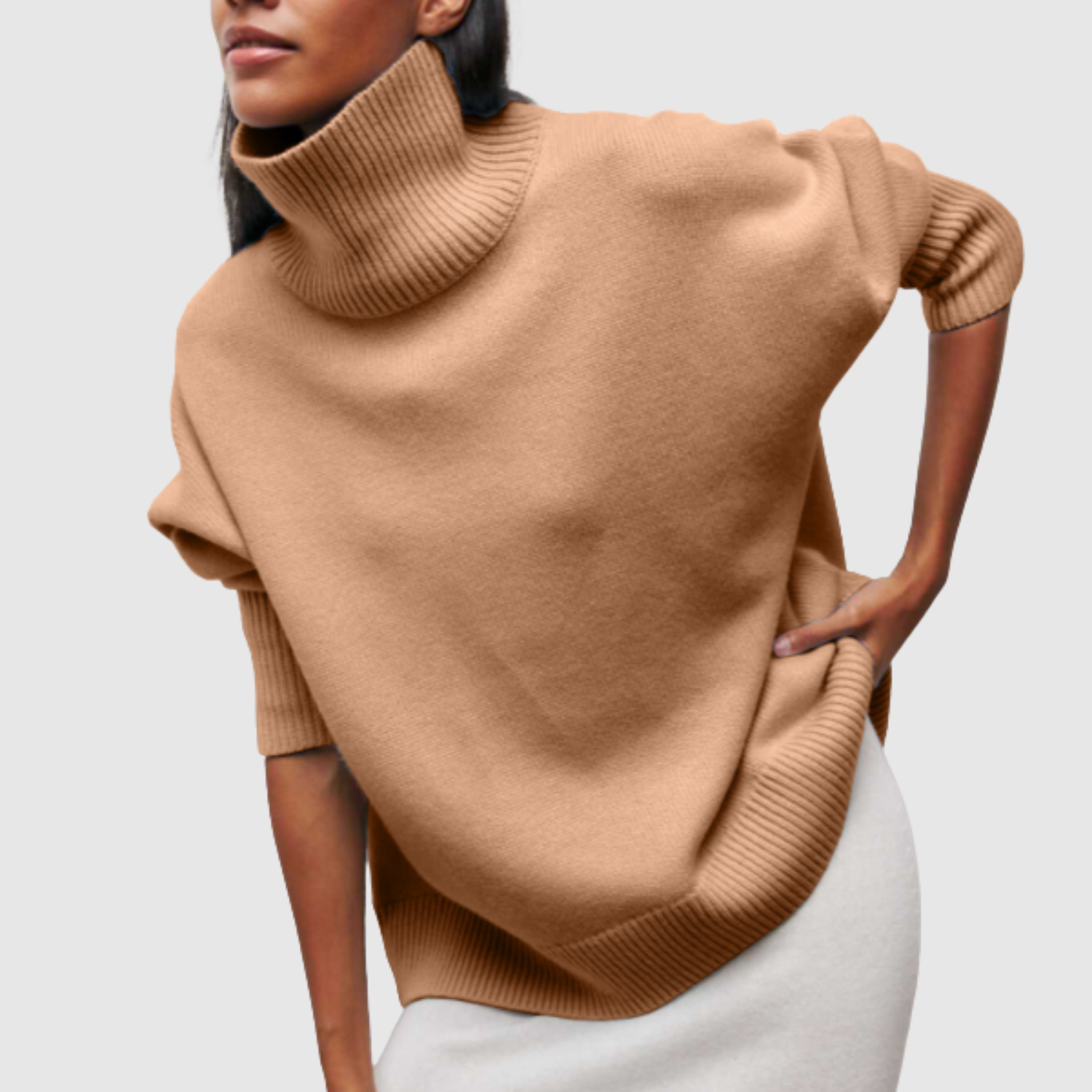 Oversized Roll Neck Jumper for women, view 4