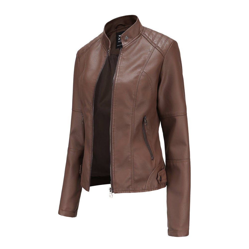 Essential Faux Leather Biker Jacket for women, view 13
