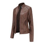 Essential Faux Leather Biker Jacket for women, view 13