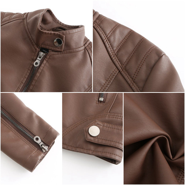 Essential Faux Leather Biker Jacket for women, view 14