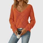 Elegant V Neck Jumper for women, view 6