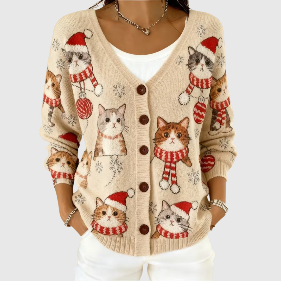 Penelope women's button-front knitted jacket