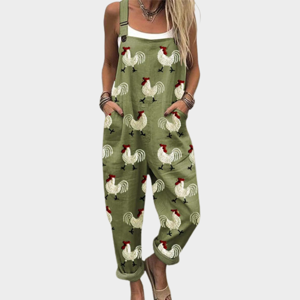 Comfortable Printed Dungarees